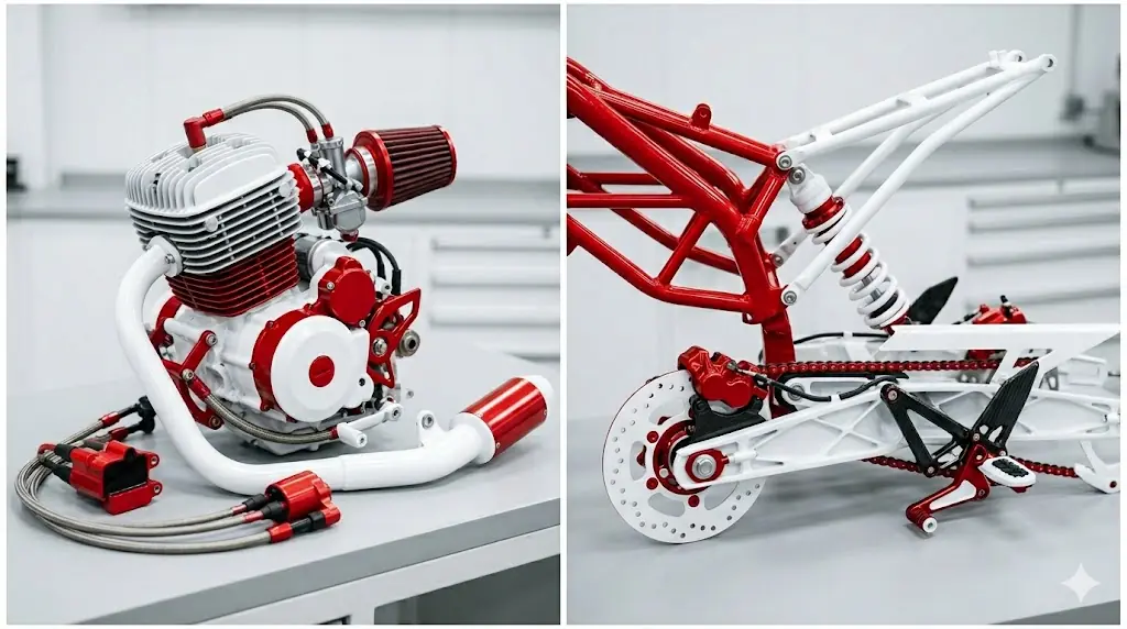 Phụ tùng xe máy Trí Thức nâng cấp hiệu suất và đồ chơi xe đẹp